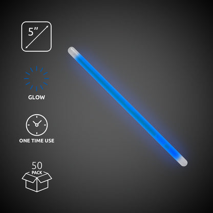 Blue Glow 5" Swizzle Sticks