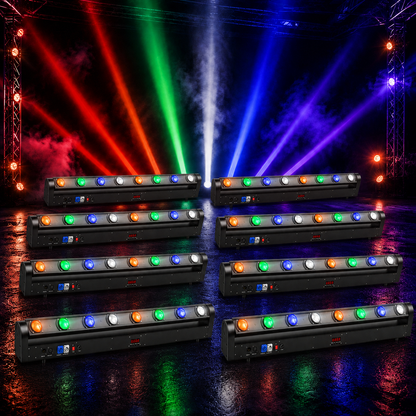 KTVLIGHTS 120W RGBW Beam Moving Head Light for DJ Stage Shows -E46