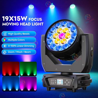 KTVLIGHTS Beam Color Zoom LED Moving Head Light DJ Party Effect-E64