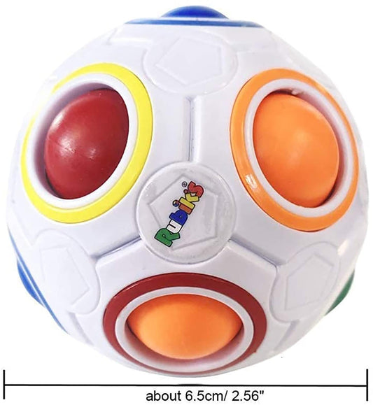 Rubiks Cube Rainbow Ball Color Matching Puzzle | White
