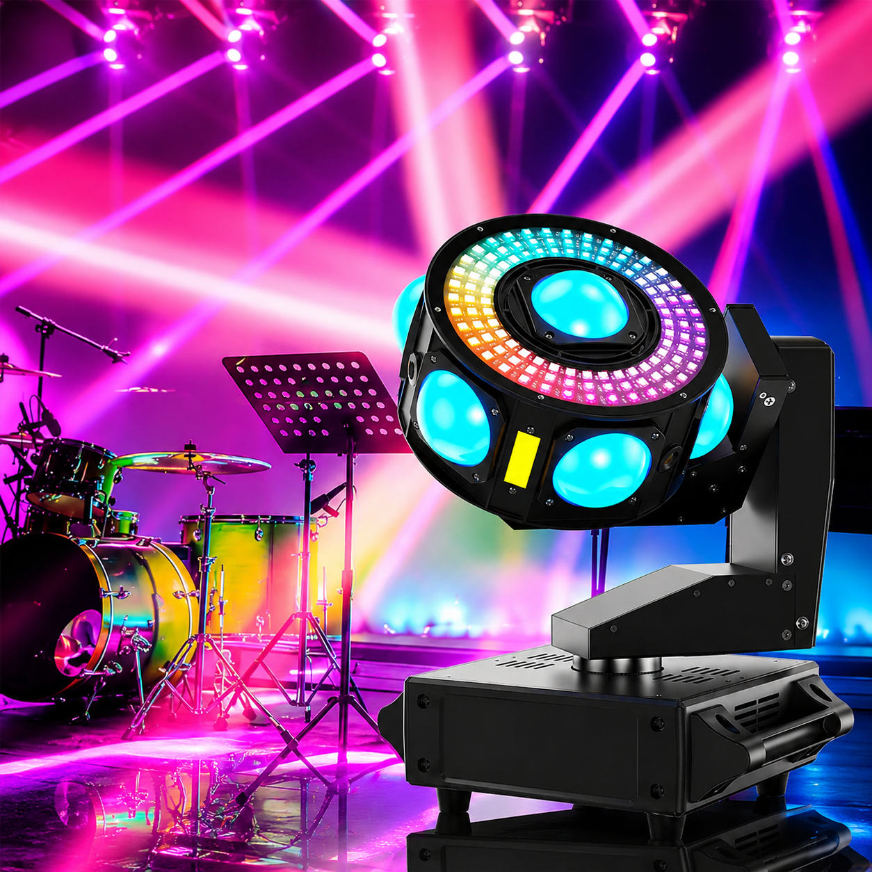 KTVLIGHTS 160W RGBW Laser 4-in-1 Moving Head Light - E15