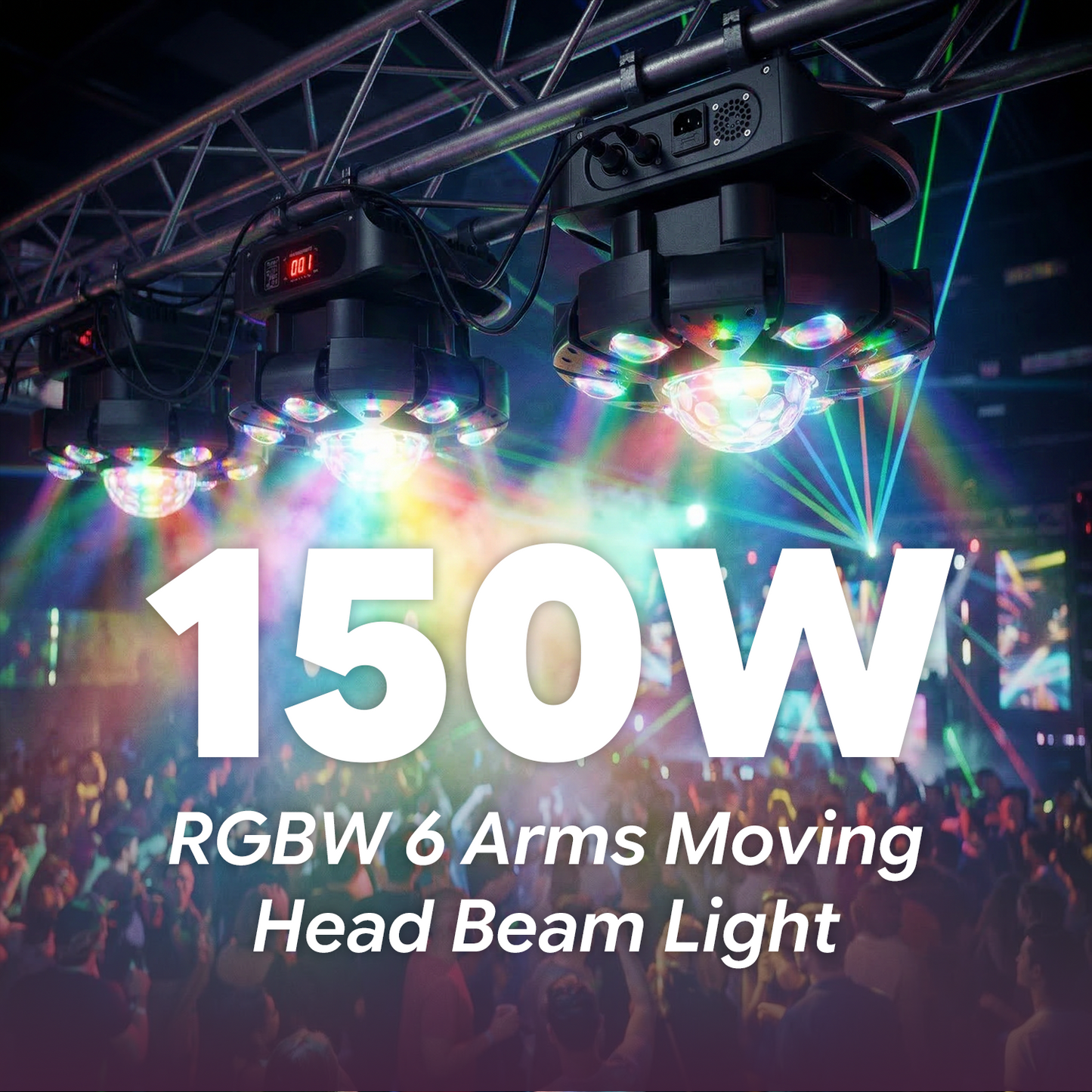 KTVLIGHTS LED Six Arm Moving Magic Ball Light DJ Stage Lighting-E74