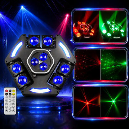 KTVLIGHTS 4-in-1 War God Moving Head Light RGBW DJ Stage Lighting-E56