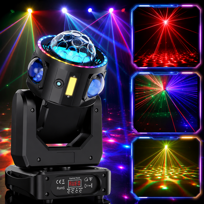 KTVLIGHTS 120W RGBW Beam Moving Head Light DJ Stage Lighting-E10