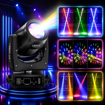 KTVLIGHTS 230W 7R Beam Moving Head Light with 24 Prism Effects-E21
