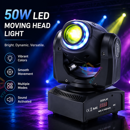 KTVLIGHTS LED Beam Pattern Moving Head Light for DJ Stage-E24