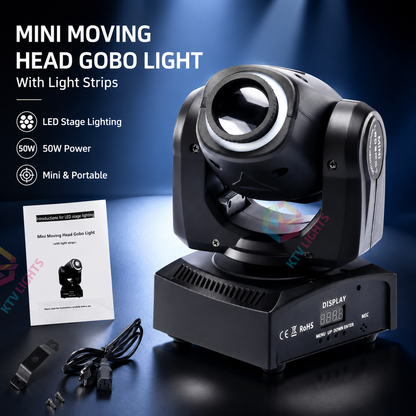 KTVLIGHTS LED Beam Pattern Moving Head Light for DJ Stage-E24