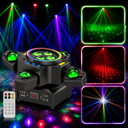 KTVLIGHTS 120W Remote Control Moving Head Light RGBW DJ Lighting-E28