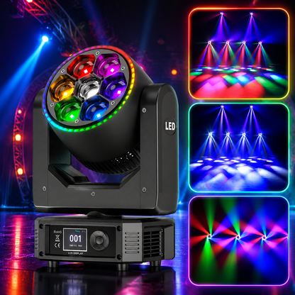 KTVLIGHTS 300W RGBW Bee Eye Moving Head Light for DJ Events-E29