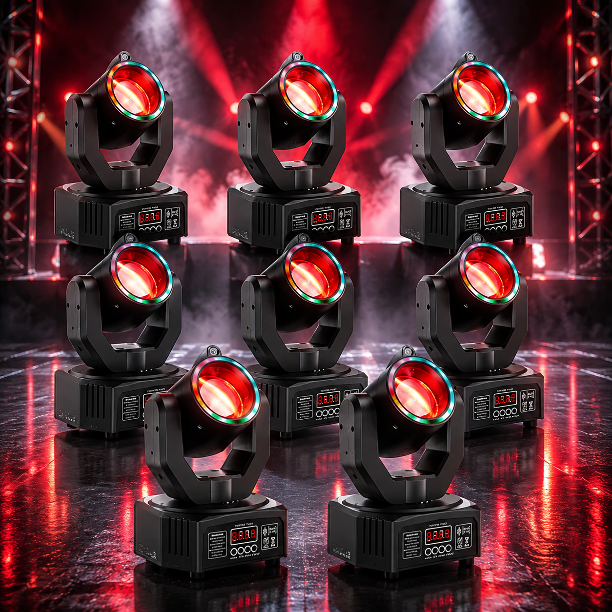 KTVLIGHTS Mini Beam Moving Head Light RGBW DJ Disco Lightingt-E39