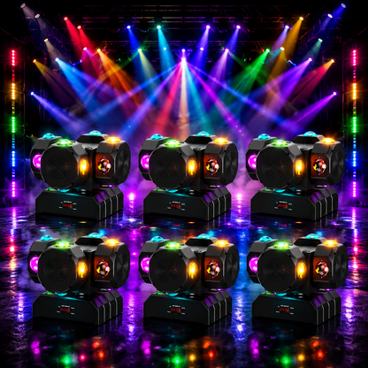 KTVLIGHTS LED 200W RGBW Moving Head Light DMX512 DJ Stage Lighting - E49