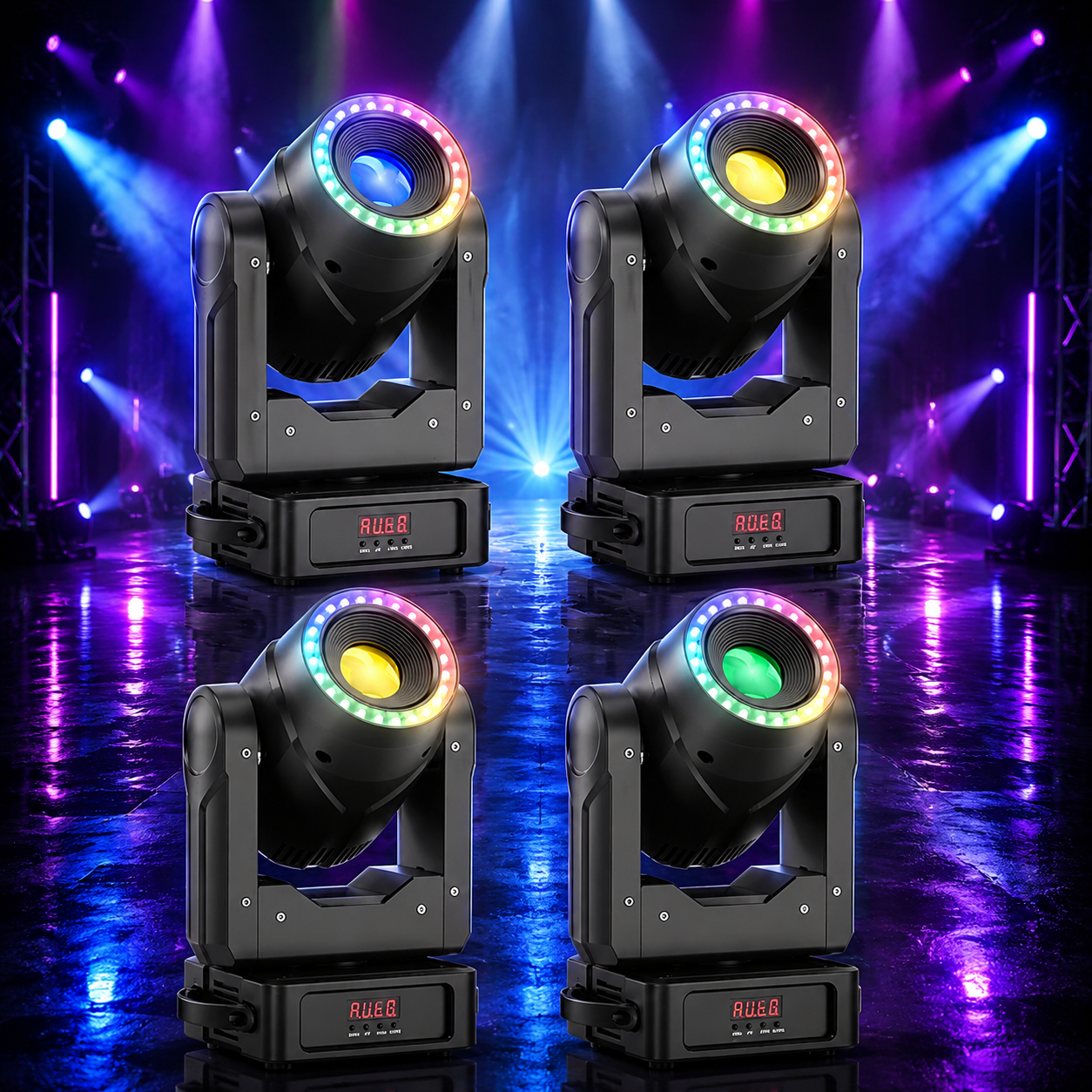 KTVLIGHTS 150W Ring Moving Head DJ Stage Light Party Effect-E52