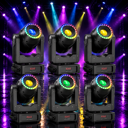 KTVLIGHTS 150W Ring Moving Head DJ Stage Light Party Effect-E52