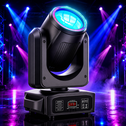 KTVLIGHTS 150W RGB Halo Moving Head Light for DJ Stage & Events-E59