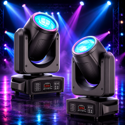KTVLIGHTS 150W RGB Halo Moving Head Light for DJ Stage & Events-E59