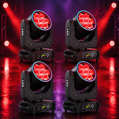 KTVLIGHTS 7x40W RGBW LED Zoom Moving Head DJ Stage Light - E63