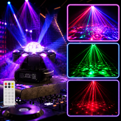 KTVLIGHTS LED Six Arm Moving Magic Ball Light DJ Stage Lighting-E74