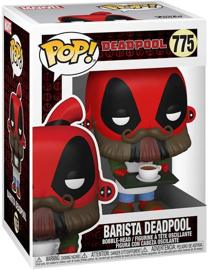 Marvel Funko POP Vinyl Figure | Coffee Barista Deadpool