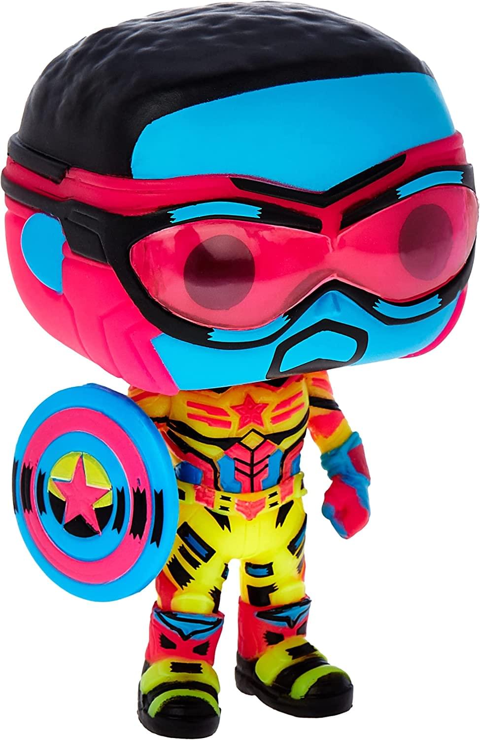 Marvel Falcon & Winter Soldier POP Vinyl Figure | Captain America (Blacklight)
