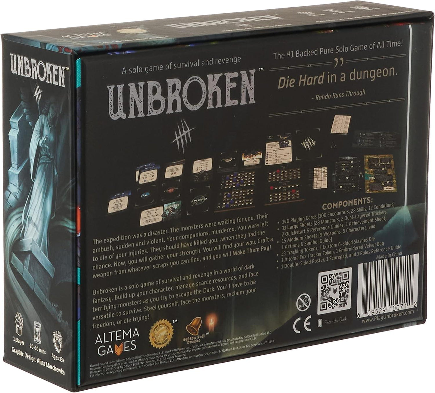 Unbroken - A Solo Card Game of Survival and Revenge