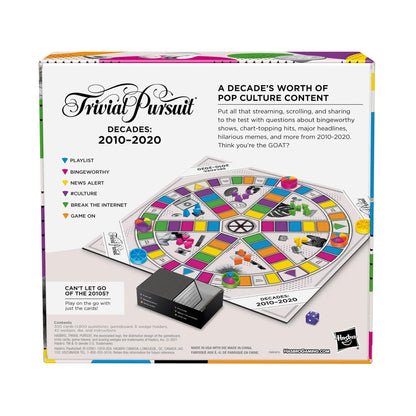 Trivial Pursuit Decades 2010 to 2020 Board Game