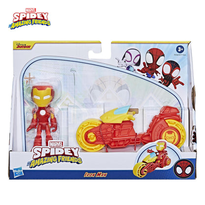 Marvel Spidey and Friends Figure & Motorcycle | Iron Man