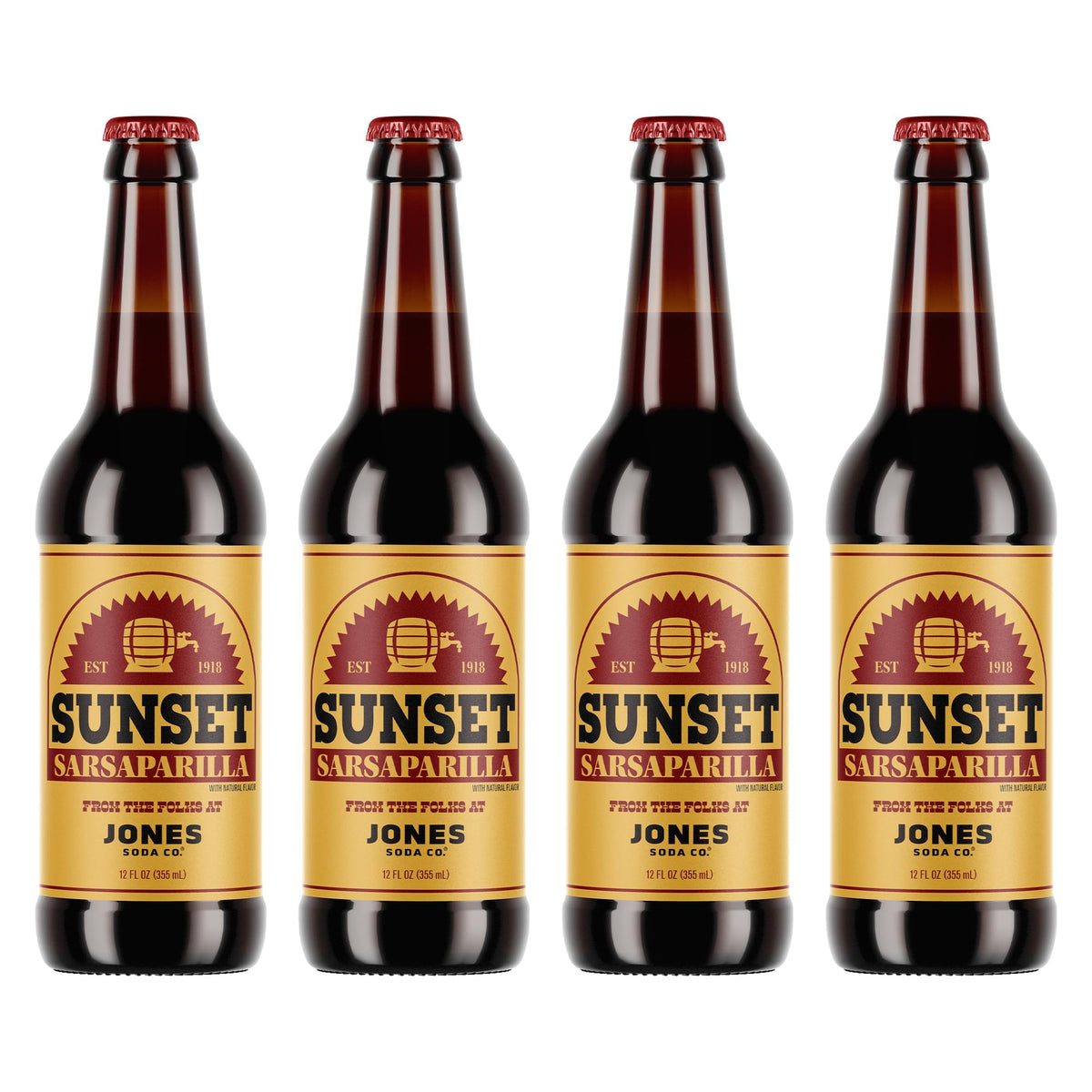 Fallout Sunset Sarsaparilla 12oz Jones Soda | 4 Pack