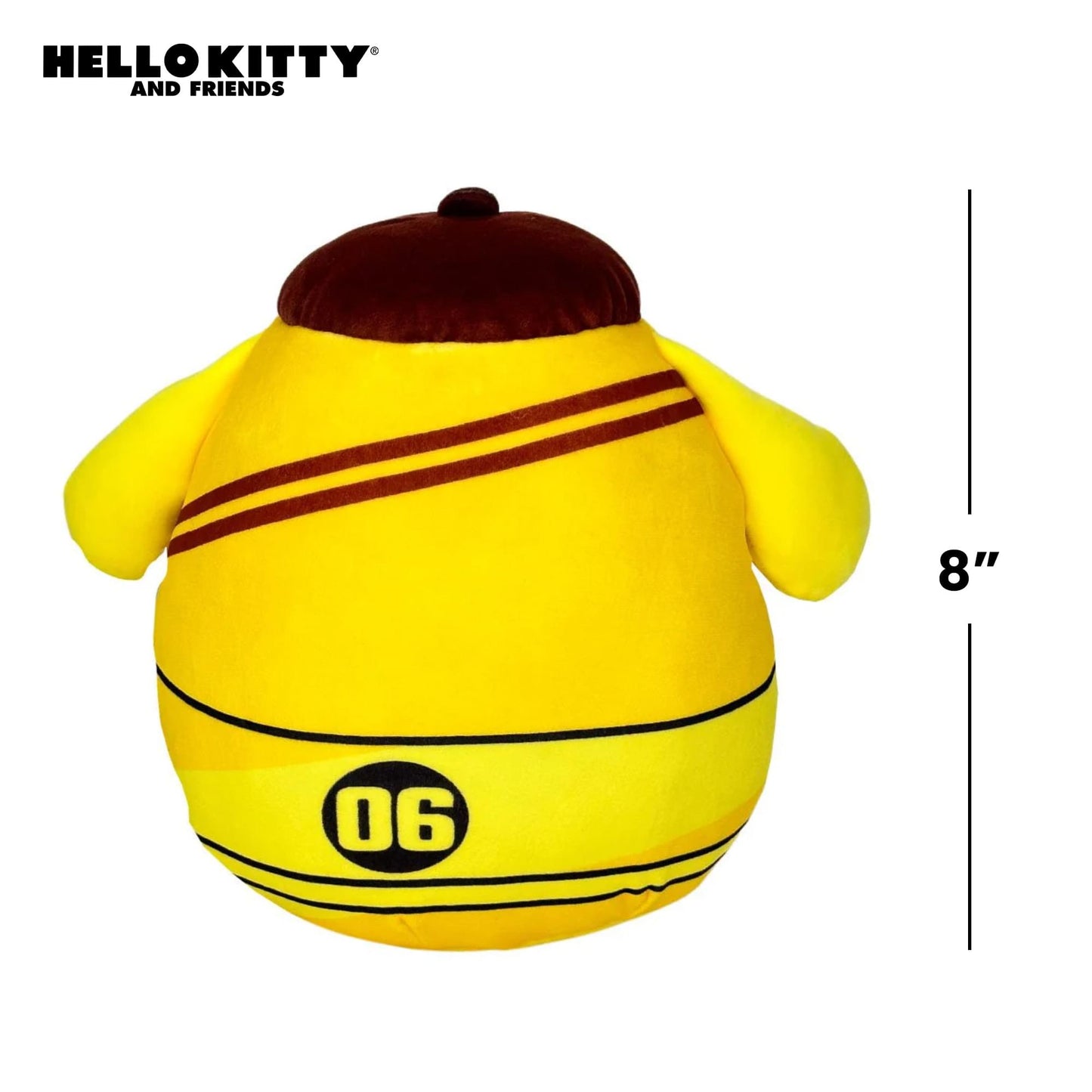 Squishmallows X Sanrio 8 Inch Plush | Pompompurin Tokyo Speed Racer
