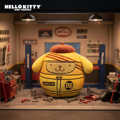 Squishmallows X Sanrio 8 Inch Plush | Pompompurin Tokyo Speed Racer