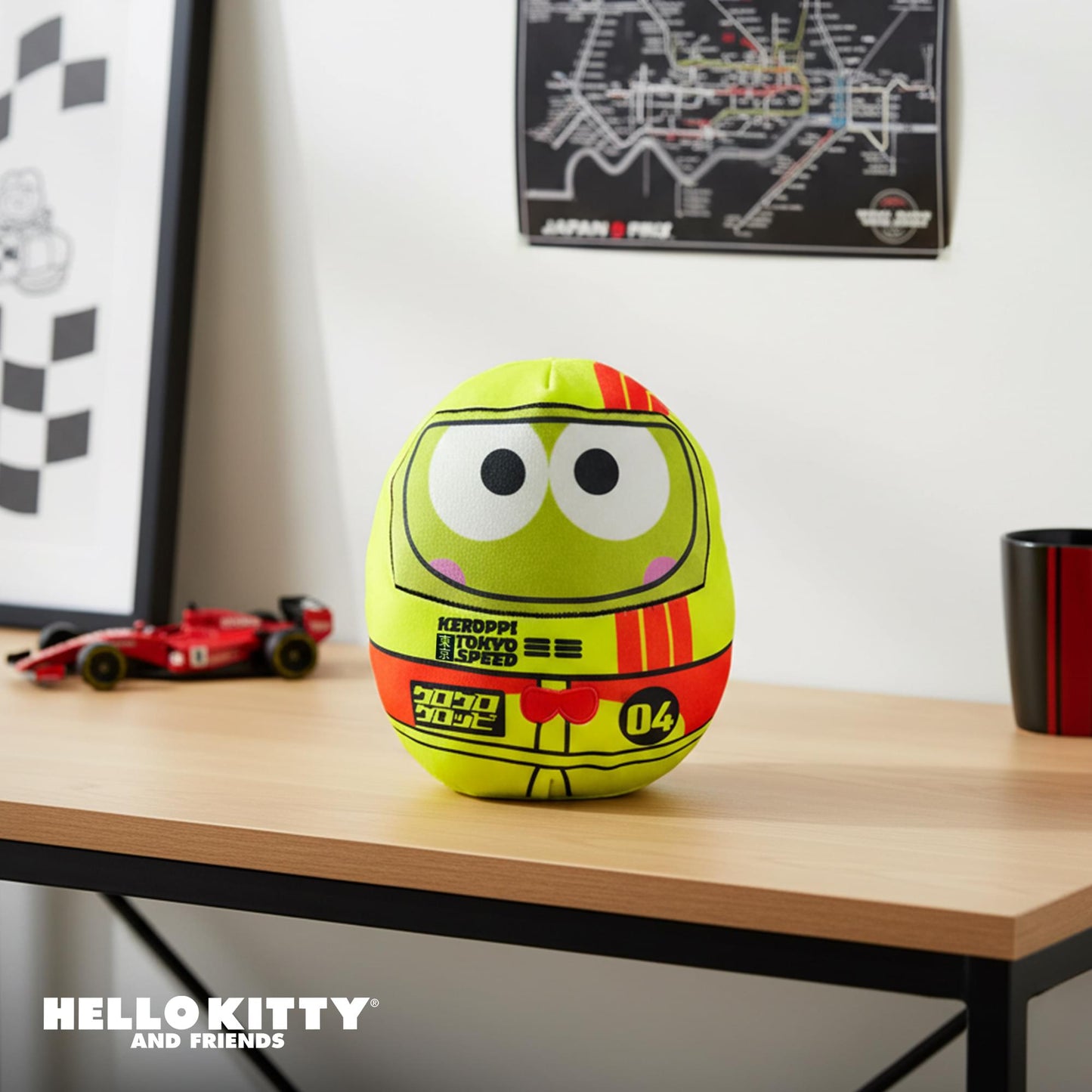 Squishmallows X Sanrio 8 Inch Plush | Keroppi Tokyo Speed Racer