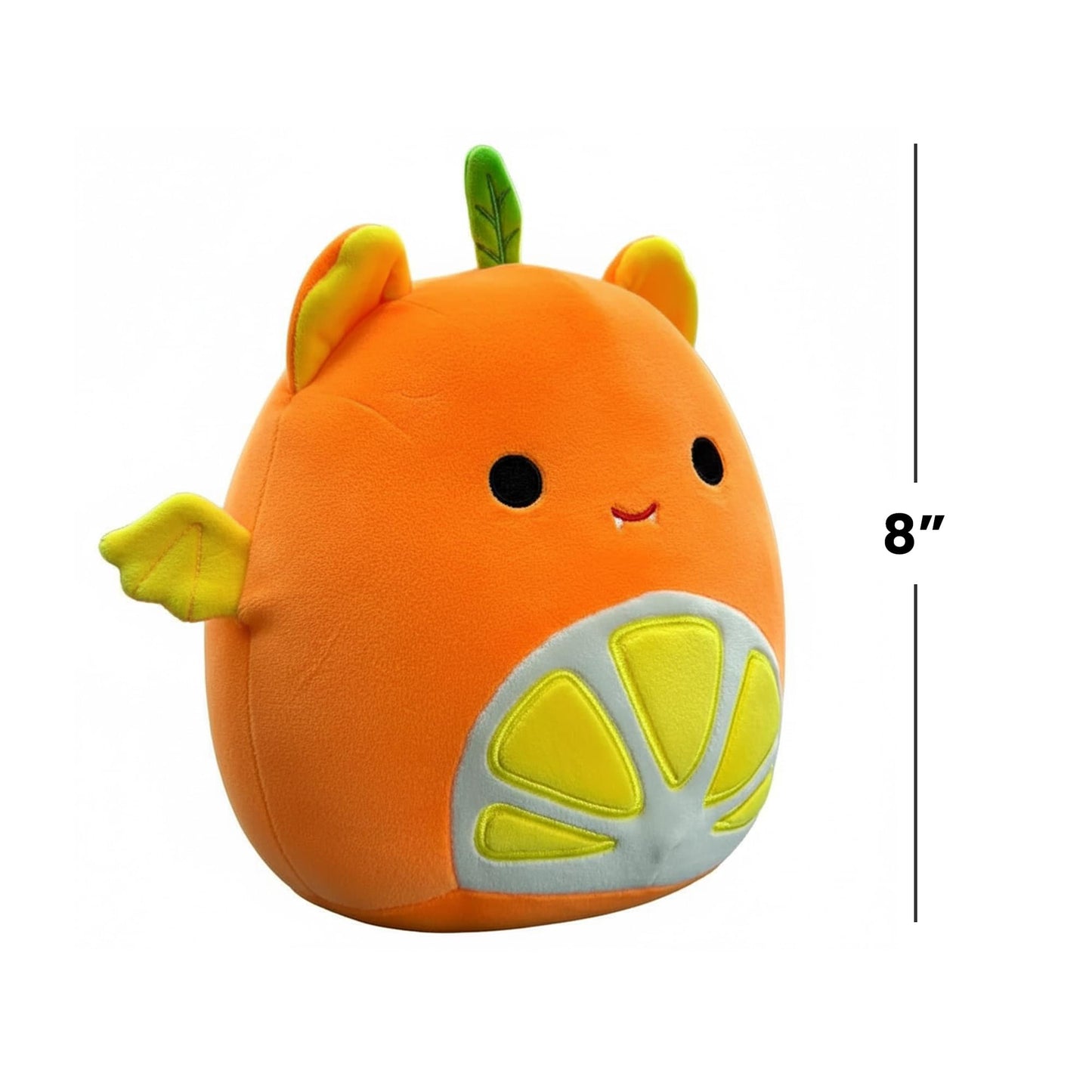 Squishmallows Blacklight Squad 8 Inch Plush | Barnet The Orange Fruit Bat