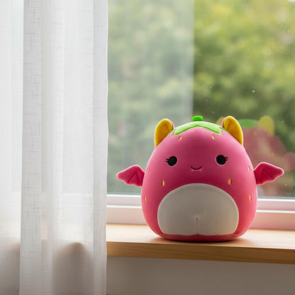 Squishmallows Blacklight Squad 8 Inch Plush | Gwendolyn The Strawberry Fruit Bat