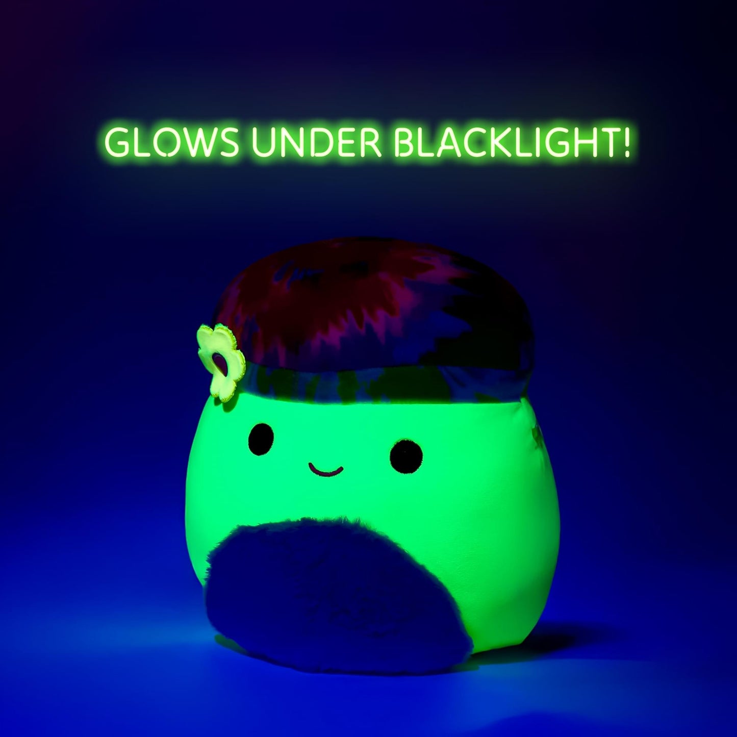 Squishmallows Blacklight Squad 8 Inch Plush | Garo The Mushroom