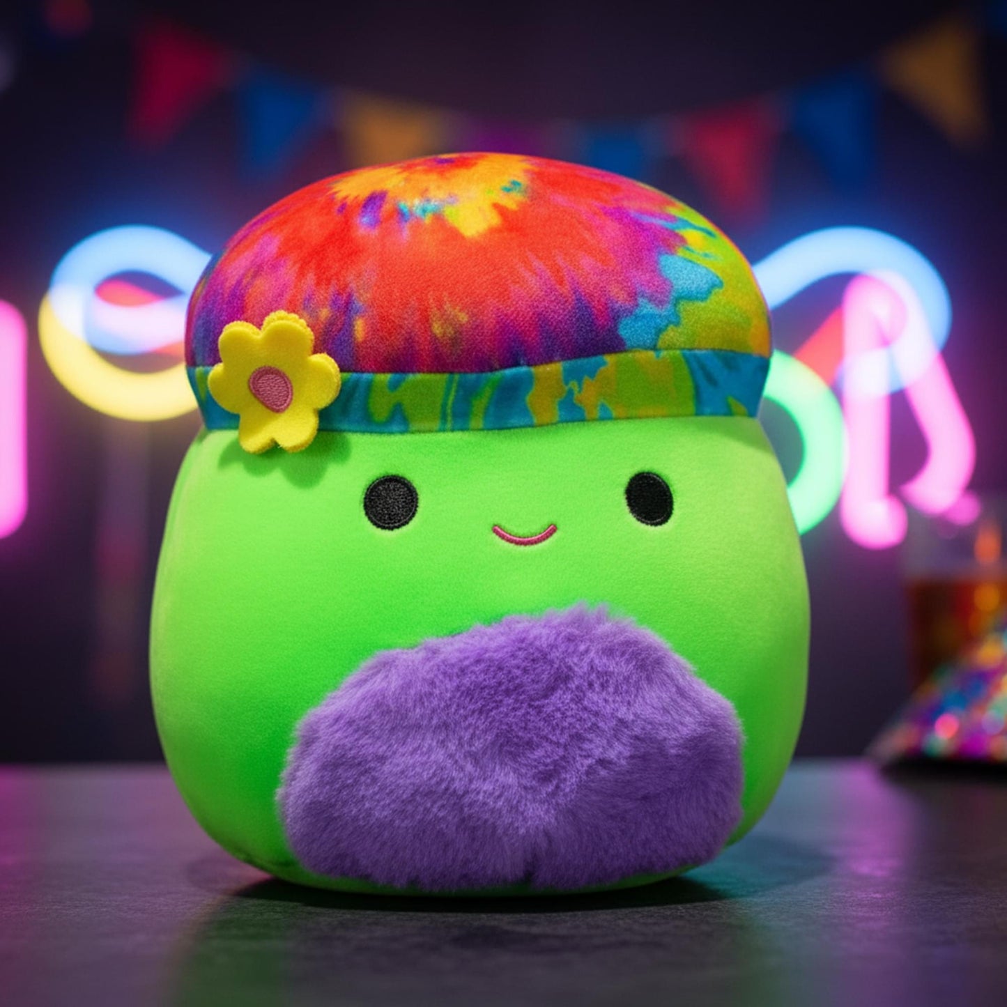 Squishmallows Blacklight Squad 8 Inch Plush | Garo The Mushroom