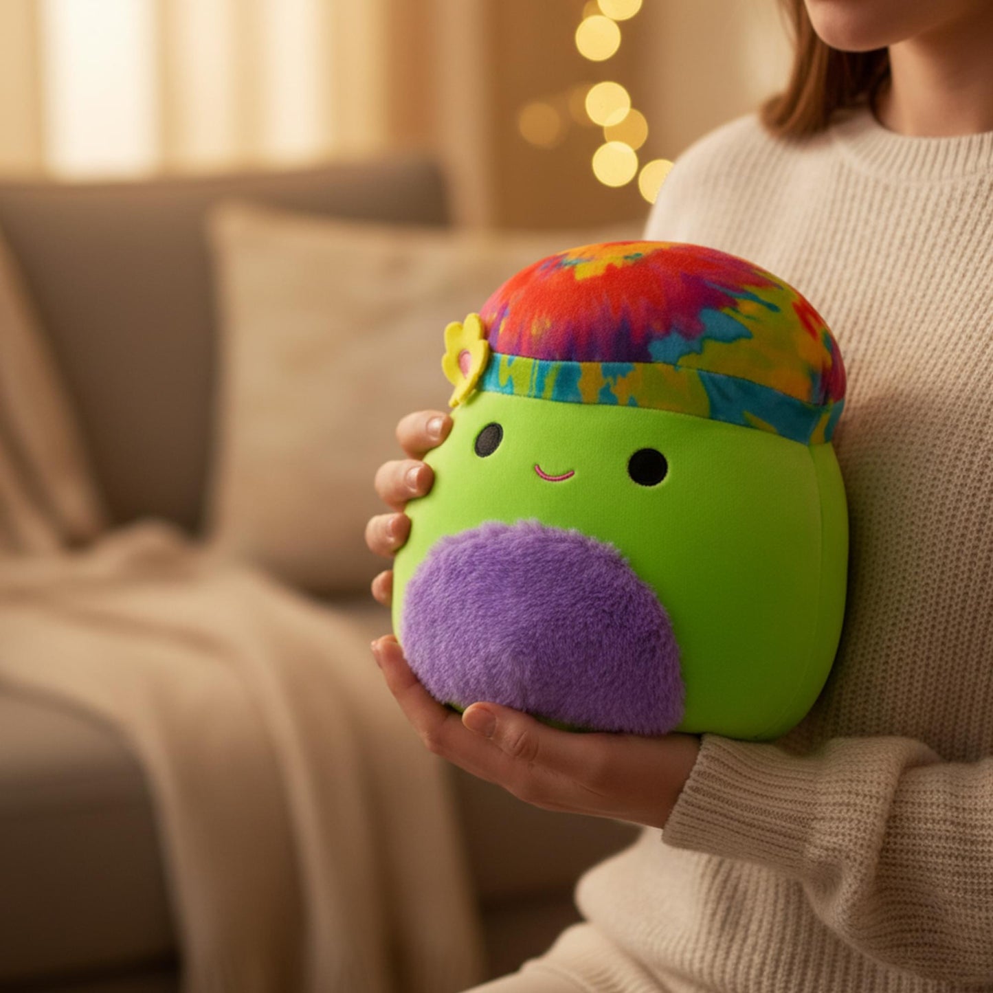 Squishmallows Blacklight Squad 8 Inch Plush | Garo The Mushroom