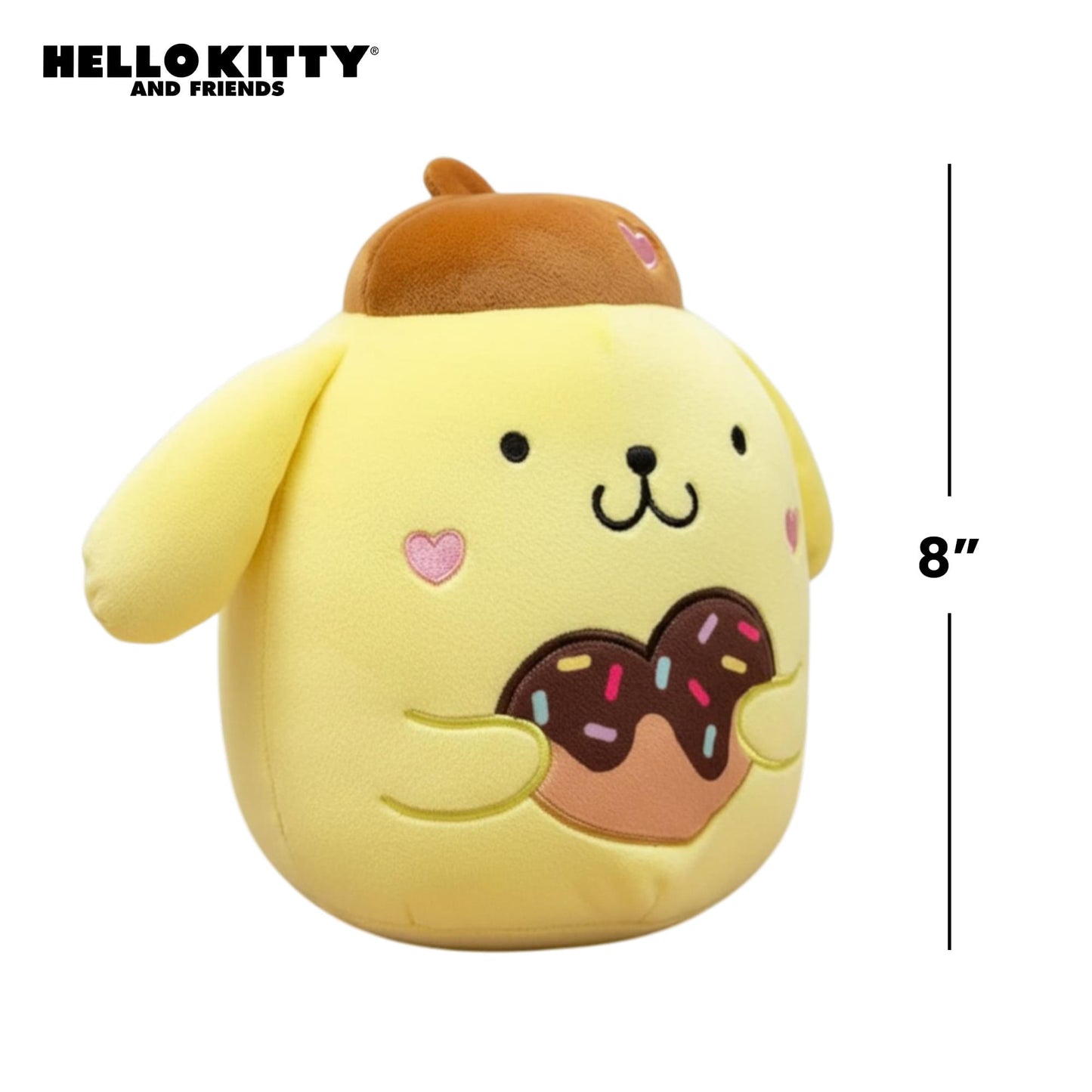 Squishmallows X Sanrio 8 Inch Plush | Valentine Pompompurin