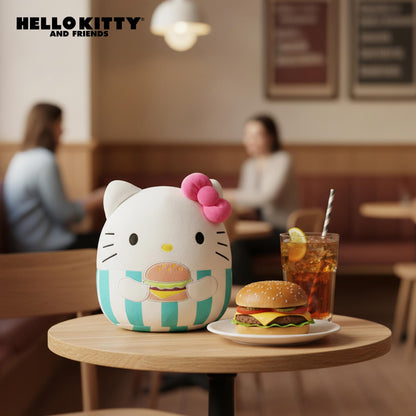 Squishmallows X Sanrio Food 8 Inch Plush | Hello Kitty With Cheeseburger