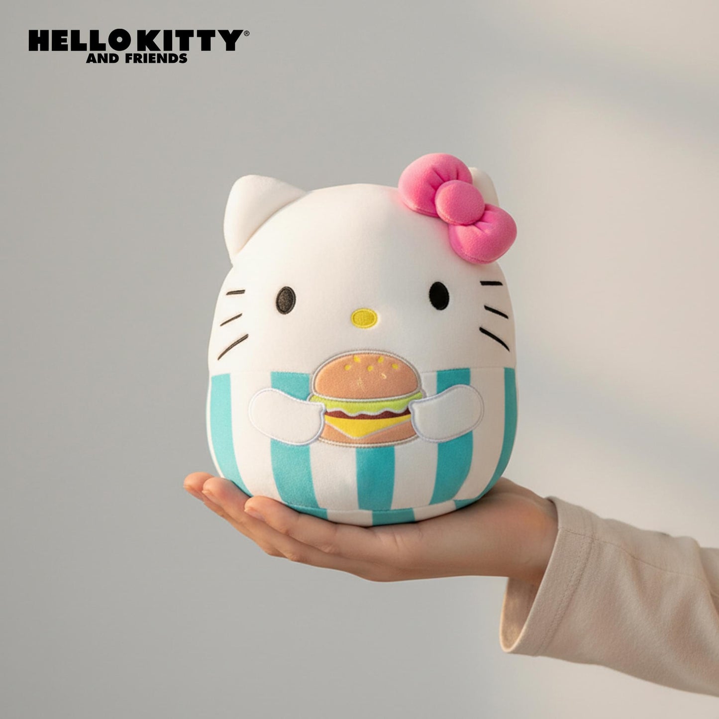 Squishmallows X Sanrio Food 8 Inch Plush | Hello Kitty With Cheeseburger
