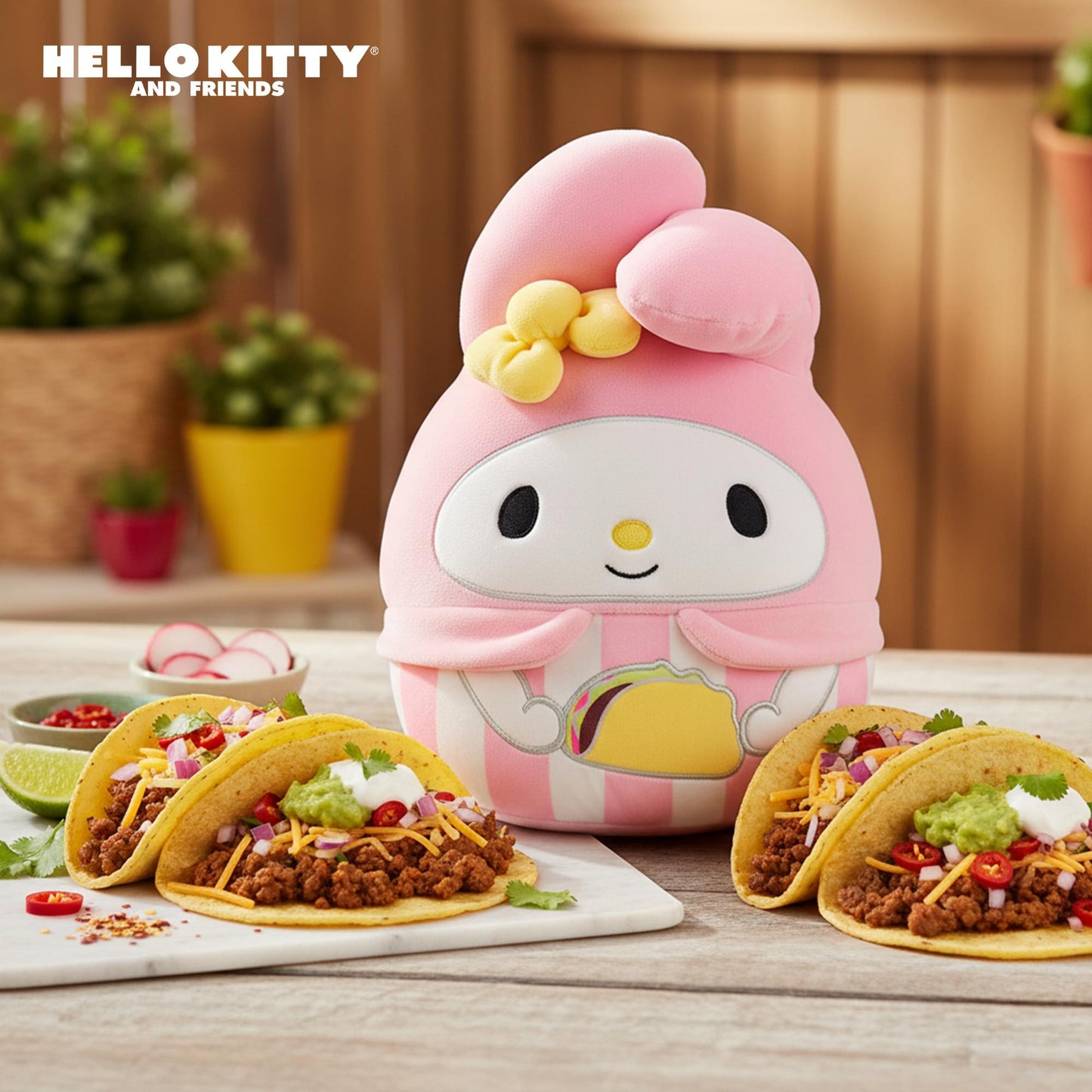 Squishmallows X Sanrio Food 8 Inch Plush | My Melody With Taco