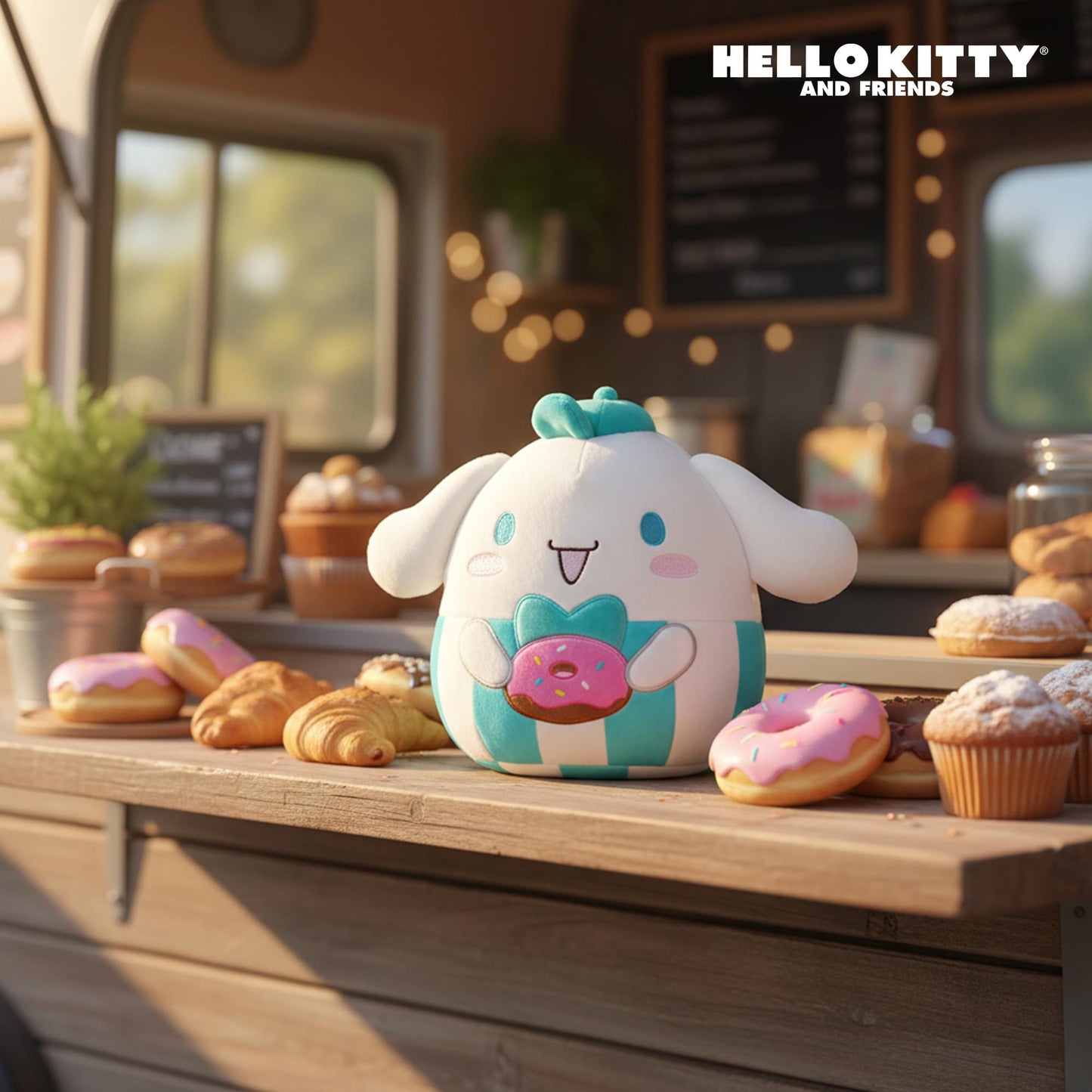 Squishmallows X Food 8 Inch Plush | Cinnamoroll With Doughnut