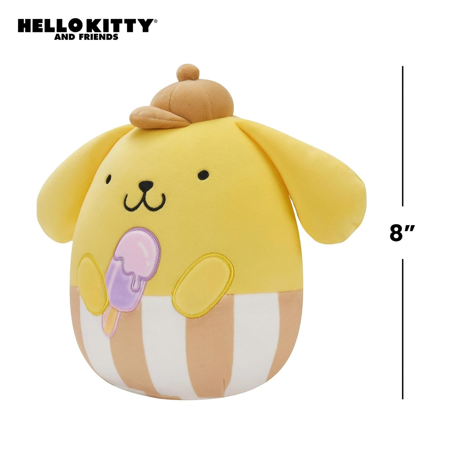 Squishmallows X Sanrio Food 8 Inch Plush | Pompompurin With Ice Cream