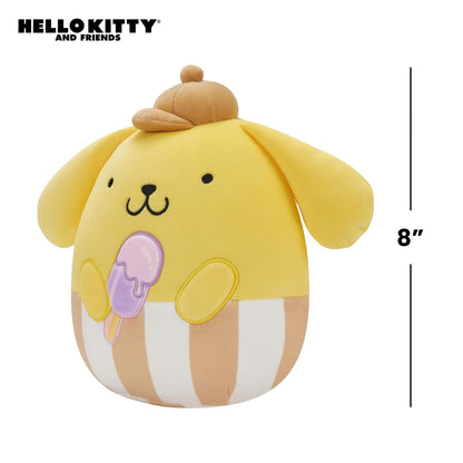 Squishmallows X Sanrio Food 8 Inch Plush | Pompompurin With Ice Cream