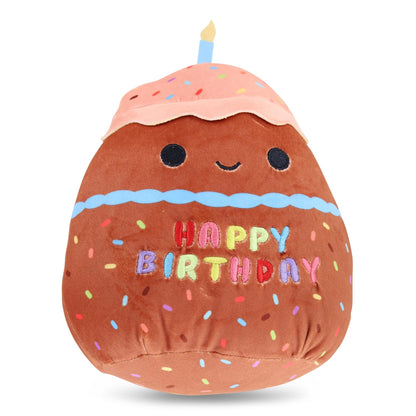 Squishmallow 8 Inch Birthday Squad Plush | Hanina the Chocolate Cake