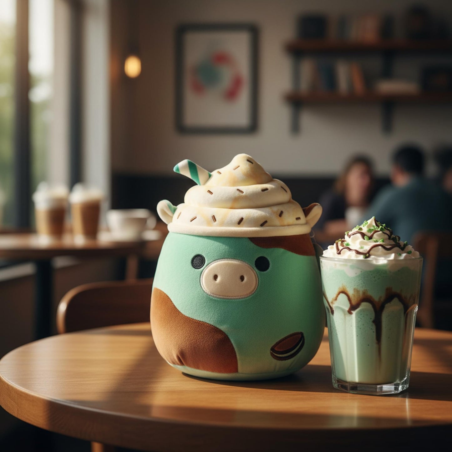 Squishmallows 8 Inch Plush | Ingeborg The Thin Mint Frappuccino Cow
