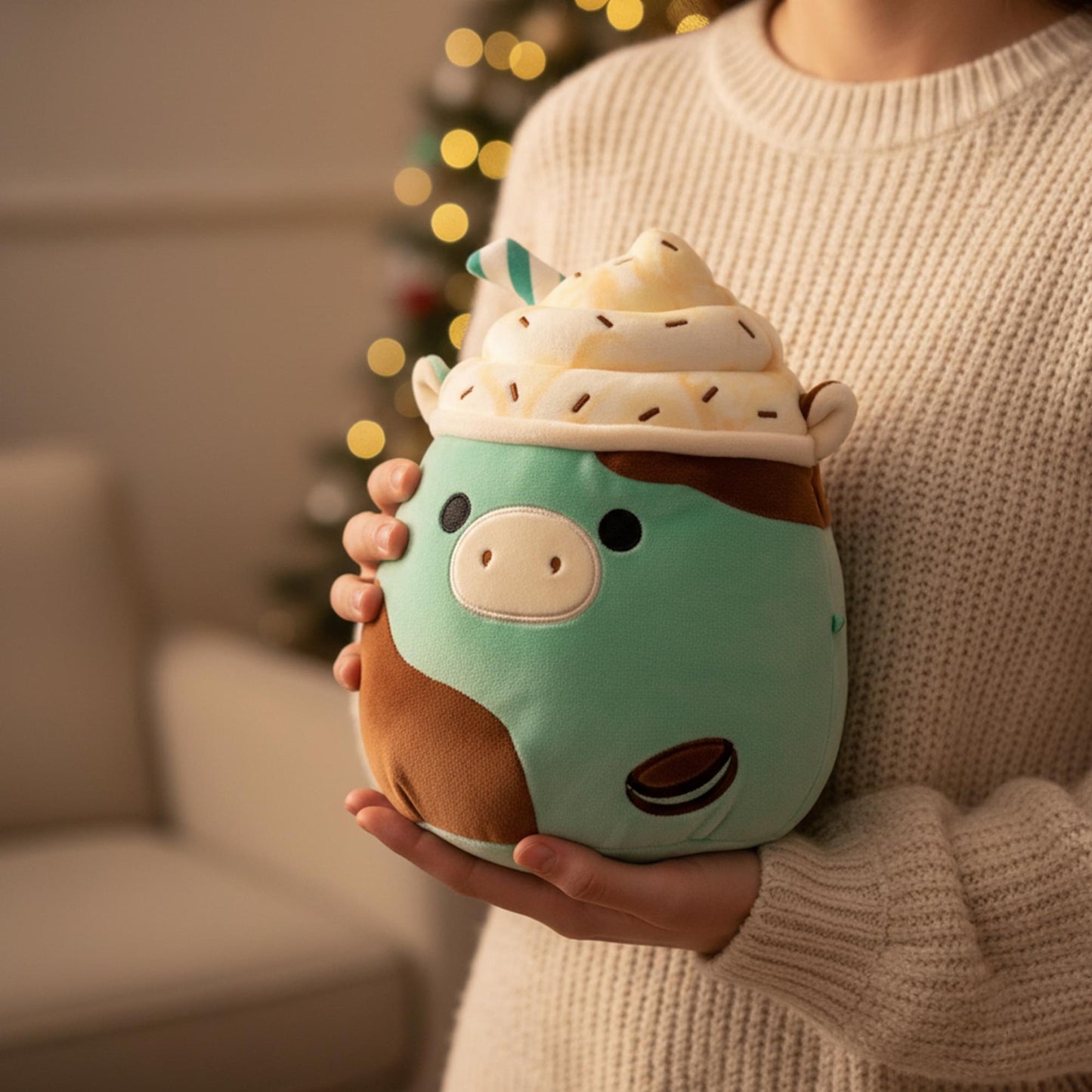 Squishmallows 8 Inch Plush | Ingeborg The Thin Mint Frappuccino Cow