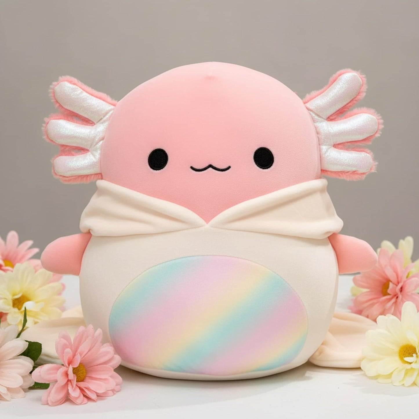 Squishmallows Easter Squad 8 Inch Plush | Archie The Pink Axolotl In Bunny Outfit