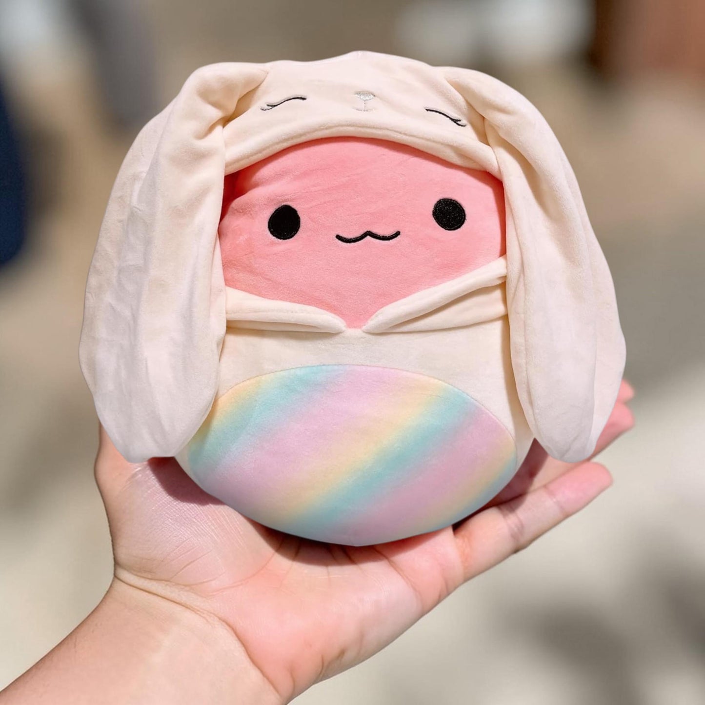Squishmallows Easter Squad 8 Inch Plush | Archie The Pink Axolotl In Bunny Outfit