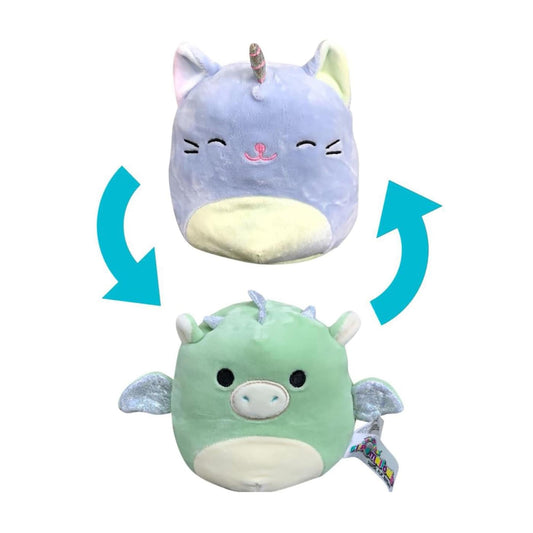 Squishmallow 12 Inch Flip A Mallow Plush | Purple Caticorn / Mint Dragon
