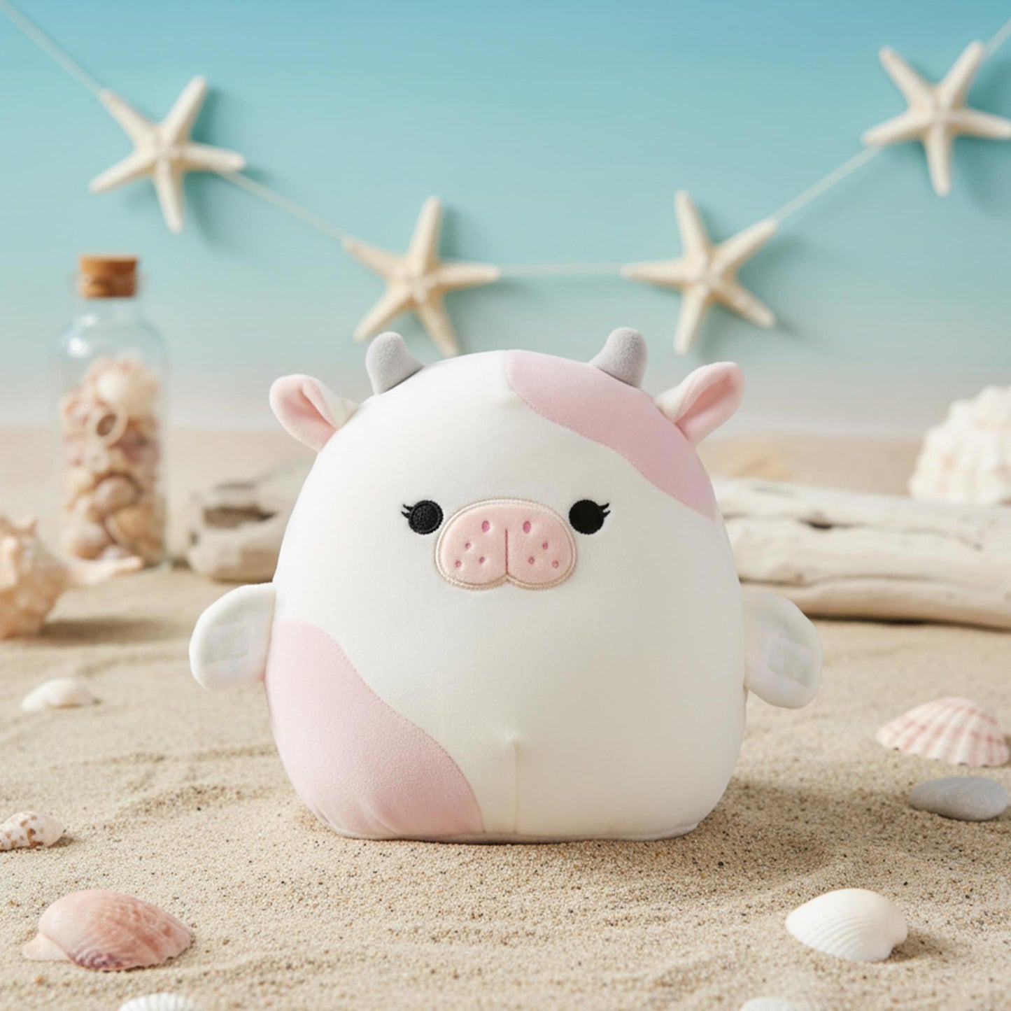 Squishmallows Sea Life 8 Inch Plush | Malia White With Pink Sea Cow