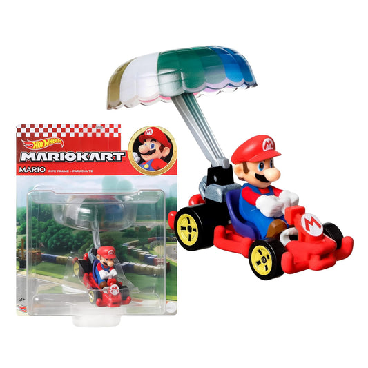 Hot Wheels 1:64 Scale Mario Kart | Mario Pipe Frame + Parachute